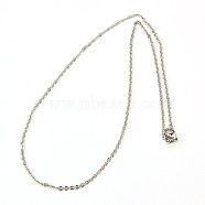 Tarnish Resistant 304 Stainless Steel Women Chain Necklaces, Stainless Steel Color, 17.7 inch(45cm)(X-NJEW-C079-01C)