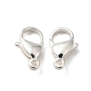 304 Stainless Steel Lobster Claw Clasps, 925 Sterling Silver Plated, 15x9x4mm, Hole: 1.8mm(STAS-R120-02E-S)