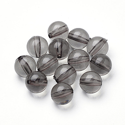 Transparent Acrylic Beads, Round, Black, 22mm, Hole: 3mm, about 93pcs/500g(TACR-P053-22mm-26S)
