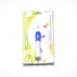 Plastic with Iron DIY Embroidery Magic Pen Set, Clothing Punch Needle Sewing Accessories, Blue, 61~205mm, Pin: 1~2mm, hole: 0.8~1mm, 5pcs/box.(TOOL-Q010-18-B)