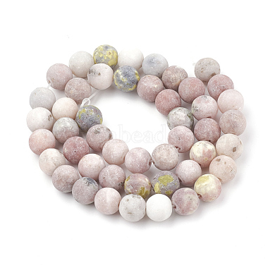 Natural Marble and Sesame Jasper/Kiwi Jasper Beads Strands(X-G-T106-288)-3
