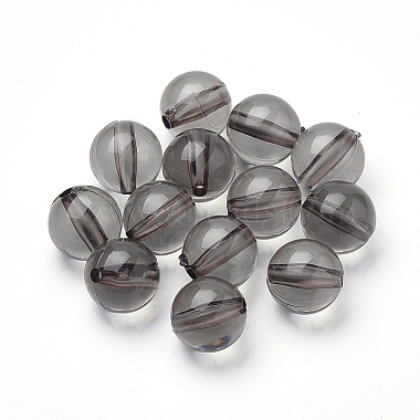 22mm Black Round Acrylic Beads