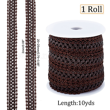 Elite 10 Yards PU Imitation Leather Ribbon(OCOR-PH0001-80B)-2