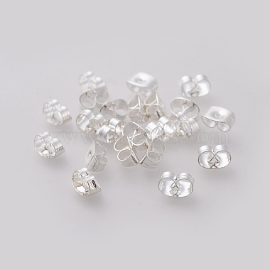 Silver Stainless Steel Ear Nuts