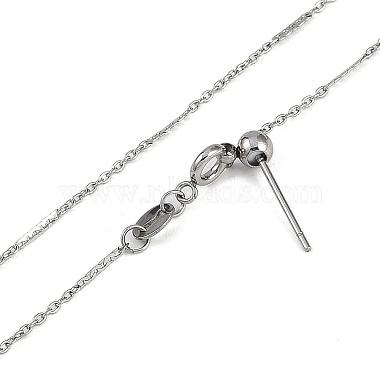 304 Stainless Steel Bar Link Necklaces(NJEW-H042-01P)-2