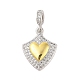 Rack Plating Brass Micro Pave Clear Cubic Zirconia Pendants(KK-S380-37C-P)-1