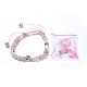 Natural Morganite Braided Bead Bracelets(BJEW-JB04243-03)-1