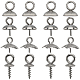 120Pcs 4 Styles 201 & 304 Stainless Steel Cup Peg Bails Charms(STAS-SC0006-06)-1