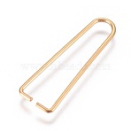 PVD Vacuum Plating 304 Stainless Steel Ice Pick Pinch Bails, Long-Lasting Plated, Clips for Beads, Golden, 27x8x1mm, Pin: 1mm(STAS-K189-A05-S)