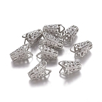 Iron Bead Caps, Platinum, 16x10mm, Hole: 1.8mm(IFIN-TAC001-51-P)