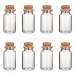 Glass Jar Glass Bottles, with Cork Stopper, Wishing Bottle, Bead Containers, Clear, 40x22mm, Inner Diameter: 13mm, Capacity: 10ml(0.34 fl. oz), Bottleneck: 15mm in diameter(X1-AJEW-H004-7-1)