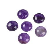 Natural Amethyst Cabochons, Half Round, 18x6~8mm(G-T020-18mm-41)