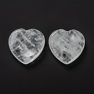 Natural Quartz Crystal Massage, Heart, for Face to Lift, Decrease Puffiness and Tighten, 39~40x39.5~40x7~8mm(G-K311-44B)