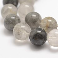 Natural Cloudy Quartz Beads Strands, Round, 8mm, Hole: 1mm, about 47pcs/strand, 15.5 inch(39cm)(X-G-E376-8mm-01)