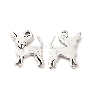 Tibetan Style Alloy Charms, Dog Charm, Antique Silver, 14x12x2mm, Hole: 1.2mm, about 684pcs/500g(TIBE-B001-06AS)