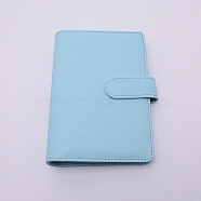 PU Leather Loose-leaf Notebook, with Magnetic Clasp, without Paper, Rectangle, Light Sky Blue, 18.9x13.9x3.6cm(AJEW-WH0152-57)