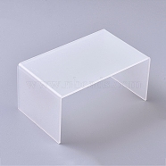 Acrylic Risers Display, U-Shape Jewelry Display Holder, for Jewelry Display Store Fixture Table Decorations, Clear, 16x10x7.9cm(ODIS-WH0005-29B)