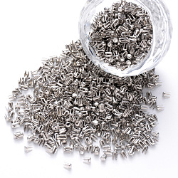 Steel Four Claw Nail, for Beading Machine, Stainless Steel Color, 3x2mm, about 1800pcs/40g(X-FIND-Q085-001)