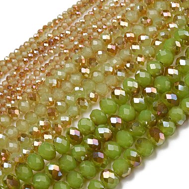 Chapelets de perles en rondelles facettées en verre électrolytique(EGLA-D020-3x2mm-58)-3