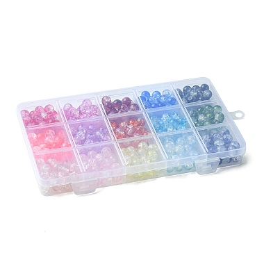 375Pcs 15 Colors Transparent Crackle Baking Painted Glass Beads Sets(DGLA-FS0001-05)-6