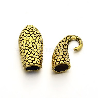 Tibetan Style Alloy Hook and Snake Head Clasps(TIBE-A19577-AG-RS)-3