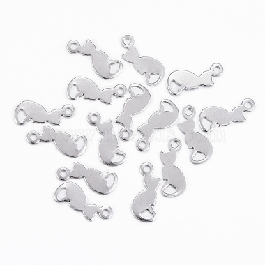 Stainless Steel Color Cat Stainless Steel Charms