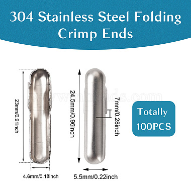 304 нержавеющая сталь складной обжима концов(CD-TAC0006-02P)-4