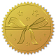 самоклеящиеся наклейки с тиснением золотой фольгой(DIY-WH0211-089)-1