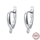 Rhodium Plated 925 Sterling Silver Leverback Earrings(X-STER-K168-003P)-1
