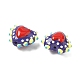 Baking Paint Glass Bumpy Beads Heart(LAMP-V001-09G)-4
