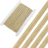 24 Yards Flat Elastic Rubber Cord/Band, Webbing Garment Sewing Accessories, Gold, 10mm(EC-GF0001-34B)