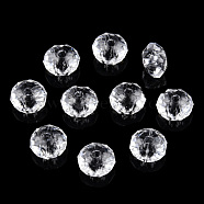Transparent AS Plastic Beads, Faceted, Rondelle, Clear, 8.5x5.5mm, Hole: 1.8mm, about 2850pcs/500g(TACR-T019-007A-01)