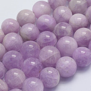 Natural Kunzite Beads Strands, Spodumene Beads, Round, Grade A-, 14~14.5mm, Hole: 1.5mm, about 28pcs/strand, 15.5 inch(39.5cm)(G-L478-13-14mm)