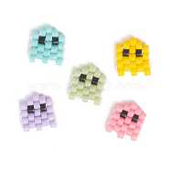 Handmade Japanese Seed Beads, Loom Pattern, Ghost, Mixed Color, 8.5x7x1.5mm(SEED-CP00005)