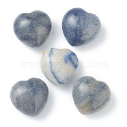 Natural Blue Aventurine Heart Love Stone, Pocket Palm Stone for Reiki Balancing, 24.5~25.5x25~26x13.5~15mm(G-G973-07C)