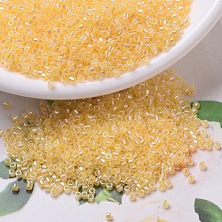 MIYUKI Delica Beads, Cylinder, Japanese Seed Beads, 11/0, (DB0233) Light Daffodil Ceylon, 1.3x1.6mm, Hole: 0.8mm, about 100000pcs/500g(SEED-MY11-DB0233)