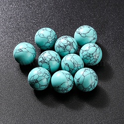 Synthetic Turquoise Crystal Ball, Reiki Energy Stone Display Decorations for Healing, Meditation, Witchcraft, 16mm(PW-WG50182-06)