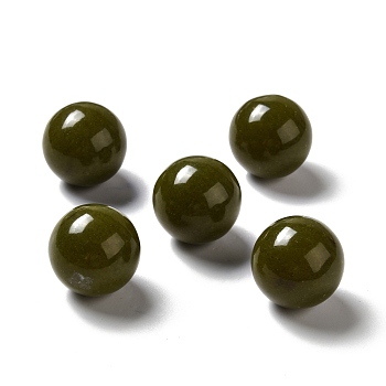 Natural TaiWan Jade Beads, No Hole/Undrilled, Round, 25~25.5mm