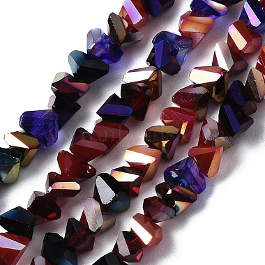 FireBrick Triangle Glass Beads