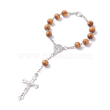 2pcs 2 bracelets de chapelet de perles de prière religieuse de style(BJEW-SZ0002-53)-2