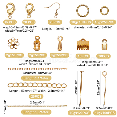 Jewelry Findings Kits with Iron Jump Rings(FIND-PH0004-01G)-2