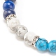 Natural & Synthetic Mixed Gemstone Round Beaded Stretch Bracelet for Women (BJEW-JB08336)-8