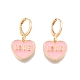 Heart with Word Love Enamel Dangle Leverback Earrings(EJEW-N012-108B)-2