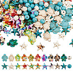 Synthetic Turquoise Dyed Beads Strands, Mixed Color, Turtle, 13.5~18x14x5~8mm, Hole: 1.5~2mm(FIND-NB0005-46)