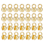 Brass Bead Tips, Calotte Ends, Clamshell Knot Cover, Golden, 8mm, Hole: 2.5mm, Inner Diameter: 5mm(KK-WH0108-57)