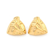 Triangle 304 Stainless Steel Ear Studs, Stud Earrings for Women, Golden, 20x21mm(EJEW-L290-026G)