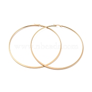 Vacuum Plating 201 Stainless Steel Flat Big Hoop Earrings with 304 Stainless Steel Pin for Women, Golden, 104x103x2mm, Pin: 0.7mm(EJEW-F280-17B-G)