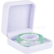 Square Velvet Bracelet Box. Bracelet Gift Storage Case, Lilac, 9x9x3.9cm, Inner Diameter: 5cm(CON-WH0088-33B)