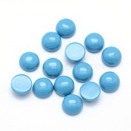 Synthetic Turquoise Cabochons, Half Round, 10x4~5mm(G-P393-R54-10MM)