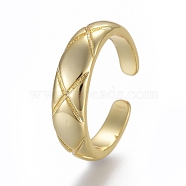 Adjustable Brass Toe Rings, Open Cuff Rings, Open Rings, Golden, US Size 4 1/4(15mm)(RJEW-EE0002-15G)